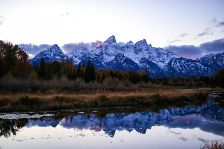 Sunset reflections at Grand Tetons National Park, Wyoming, US - Photography by Som Prasad