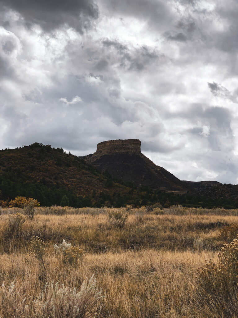 Clouds over the a plateau at Mesa Verde National Park, Colorado, US - Photography by Som Prasad